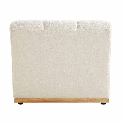 Canapé Modulable Granvia Ecru Boucle, Canapé 1 Place sans Accoudoirs