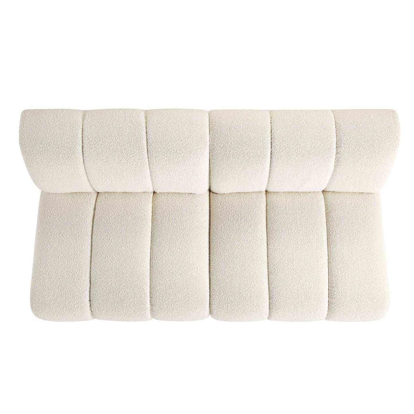 Canapé Modulable Granvia Ecru Boucle, Canapé 2 Places