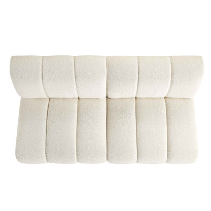 Canapé Modulable Granvia Ecru Boucle, Canapé 2 Places