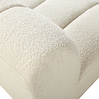 Canapé Modulable Granvia Ecru Boucle, Canapé 2 Places