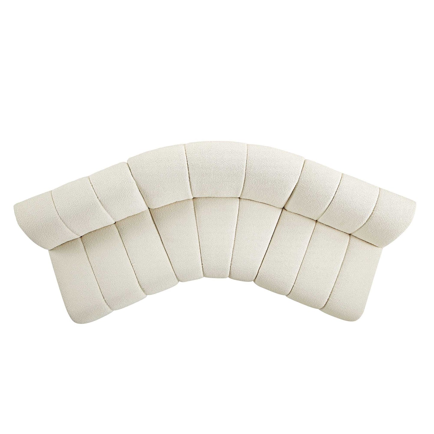 Canapé Modulable Granvia Ecru Boucle, Canapé d'Angle 3 Places