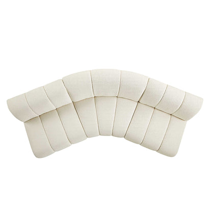 Canapé Modulable Granvia Ecru Boucle, Canapé d'Angle 3 Places