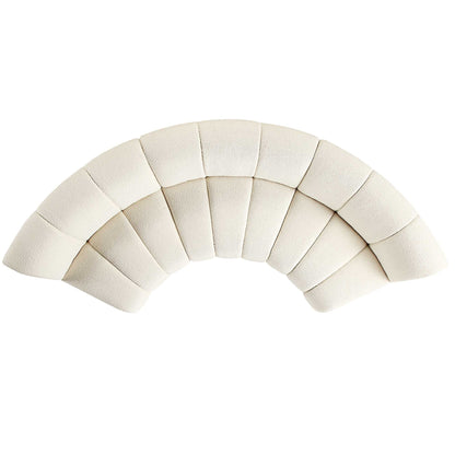 Canapé Modulable Granvia Ecru Boucle, Canapé Courbé 3 Places