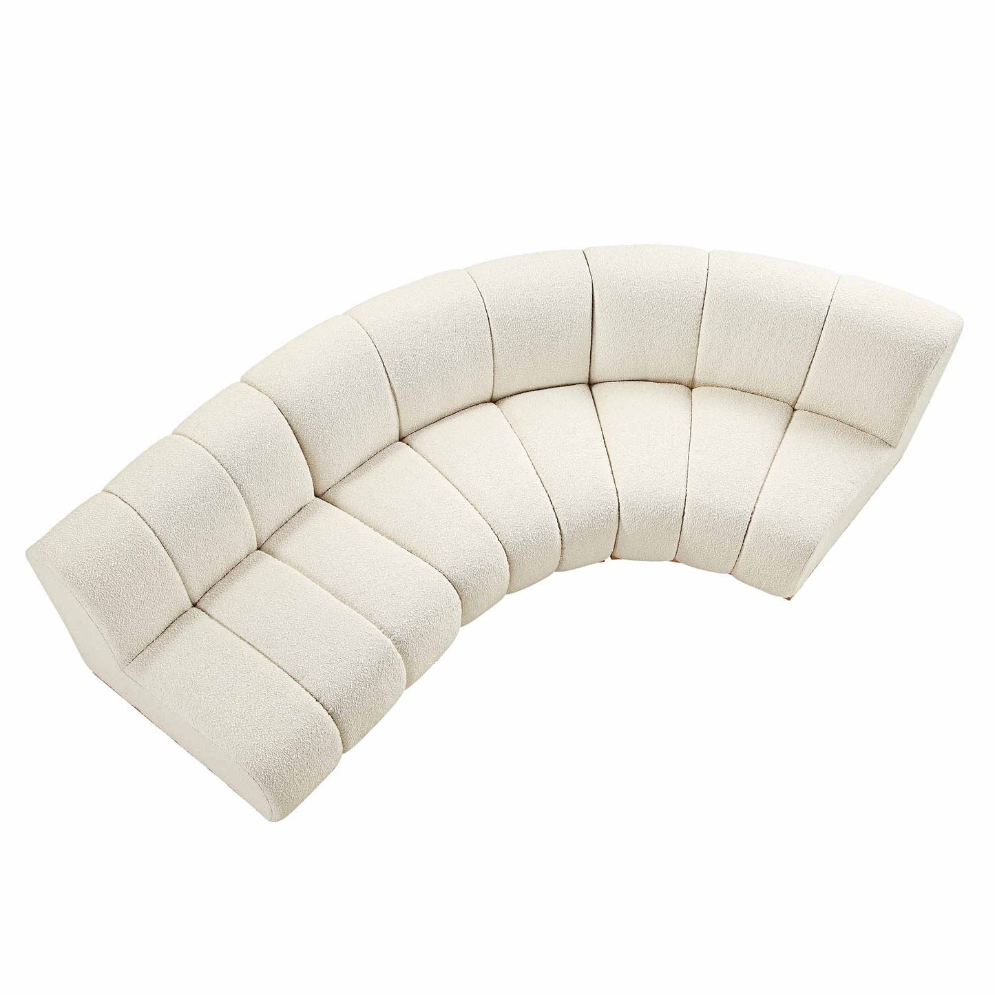 Canapé Modulable Granvia Ecru Boucle, Canapé 3 Places En L