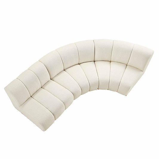 Canapé Modulable Granvia Ecru Boucle, Canapé 3 Places En L