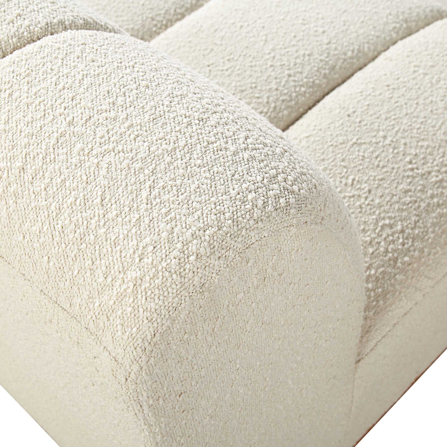 Canapé Modulable Granvia Ecru Boucle, Canapé 3 Places