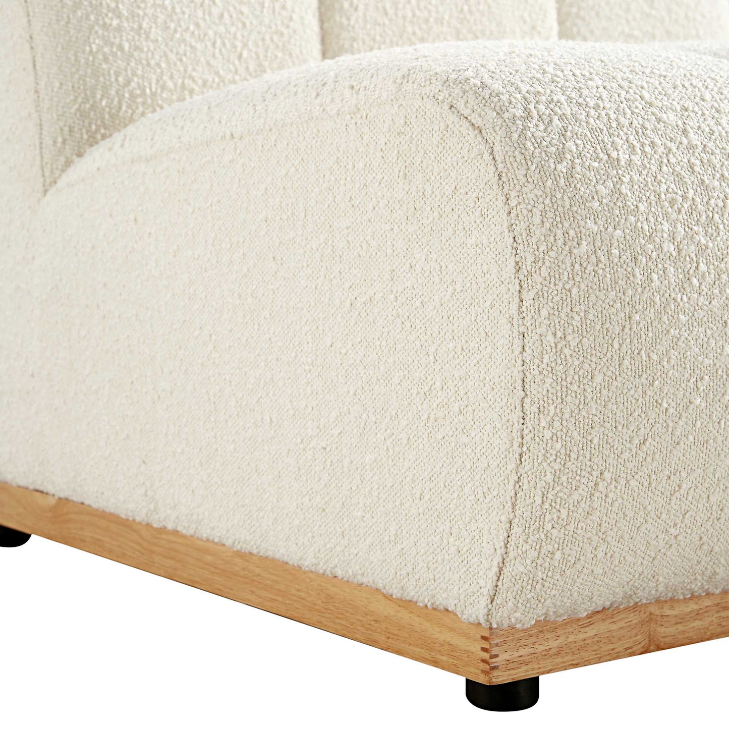 Canapé Modulable Granvia Ecru Boucle, Canapé 3 Places