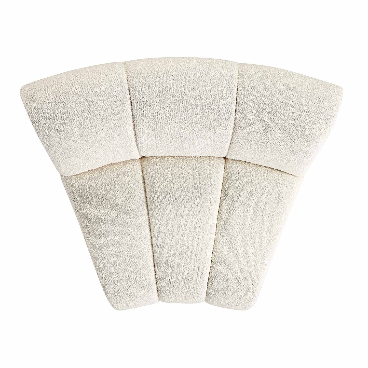 Canapé Modulable Granvia Ecru Boucle, Canapé Courbé 1 Place