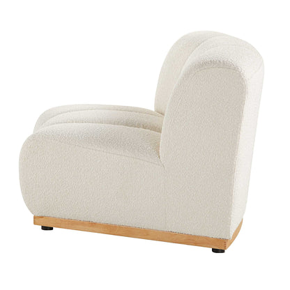 Canapé Modulable Granvia Ecru Boucle, Canapé Courbé 1 Place