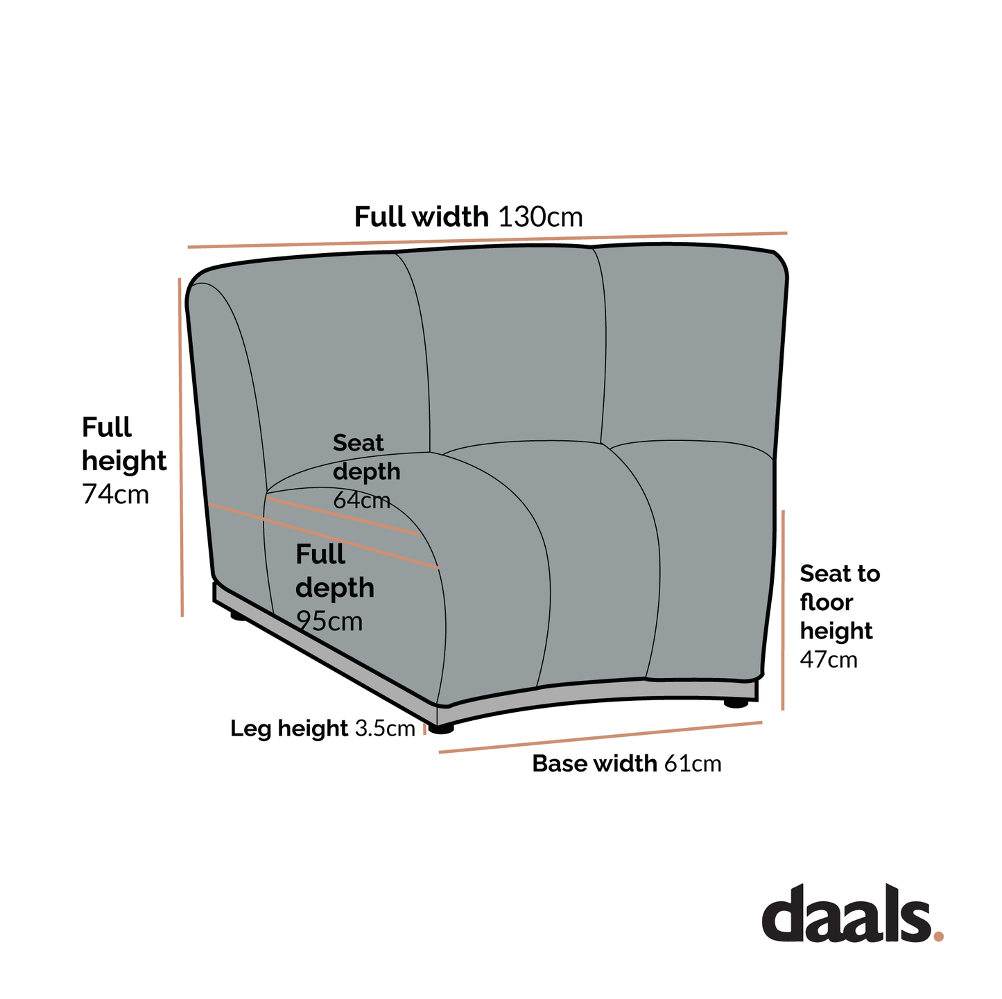 Canapé Modulable Granvia Ecru Boucle, Canapé Courbé 1 Place