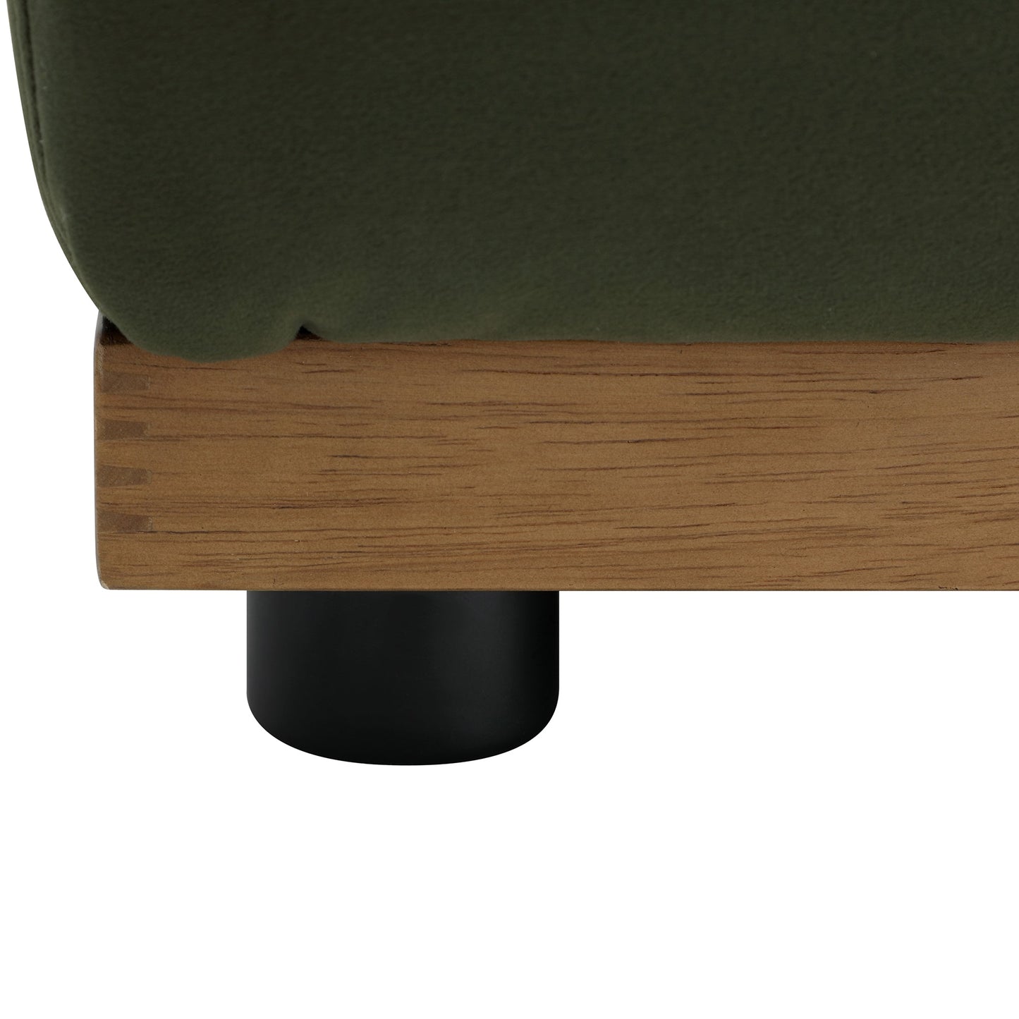 Canapé d'angle modulable 3 places Granvia en velours vert mousse