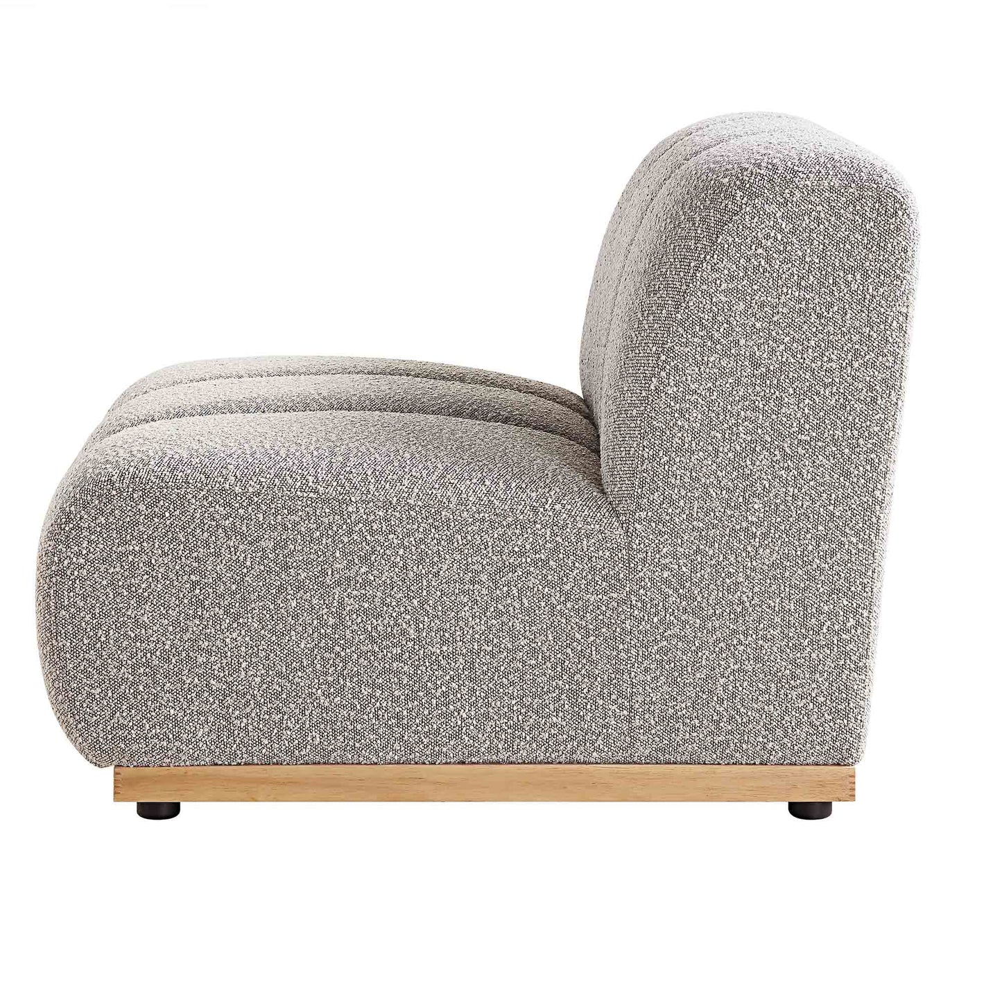 Canapé Modulable Granvia Taupe Boucle, Canapé 1 Place sans Accoudoirs