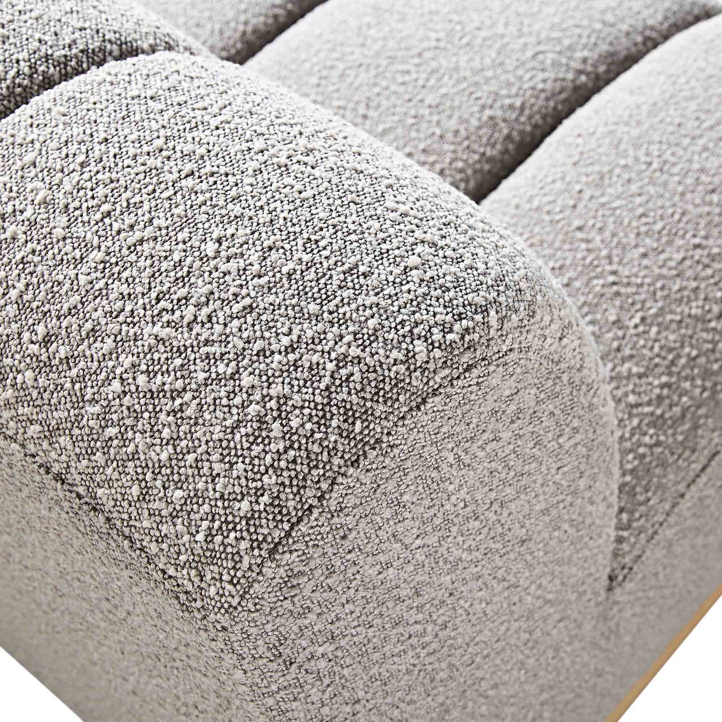 Canapé Modulable Granvia Taupe Boucle, Canapé 1 Place sans Accoudoirs