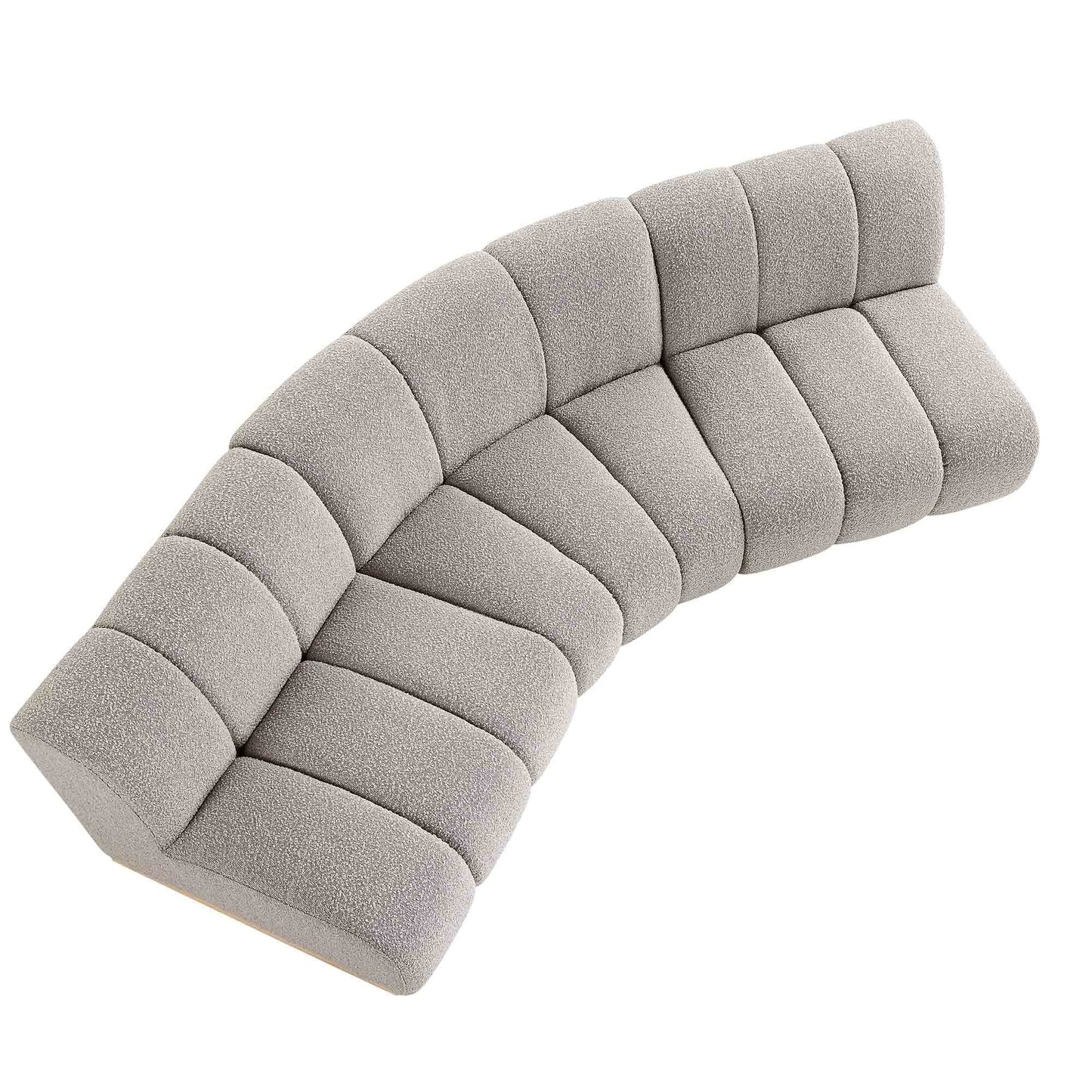 Canapé Modulable Granvia Taupe Boucle, Canapé d'Angle 3 Places