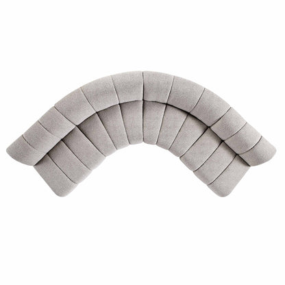 Canapé Modulable Granvia Taupe Boucle, Grand Canapé d'Angle 4 Places