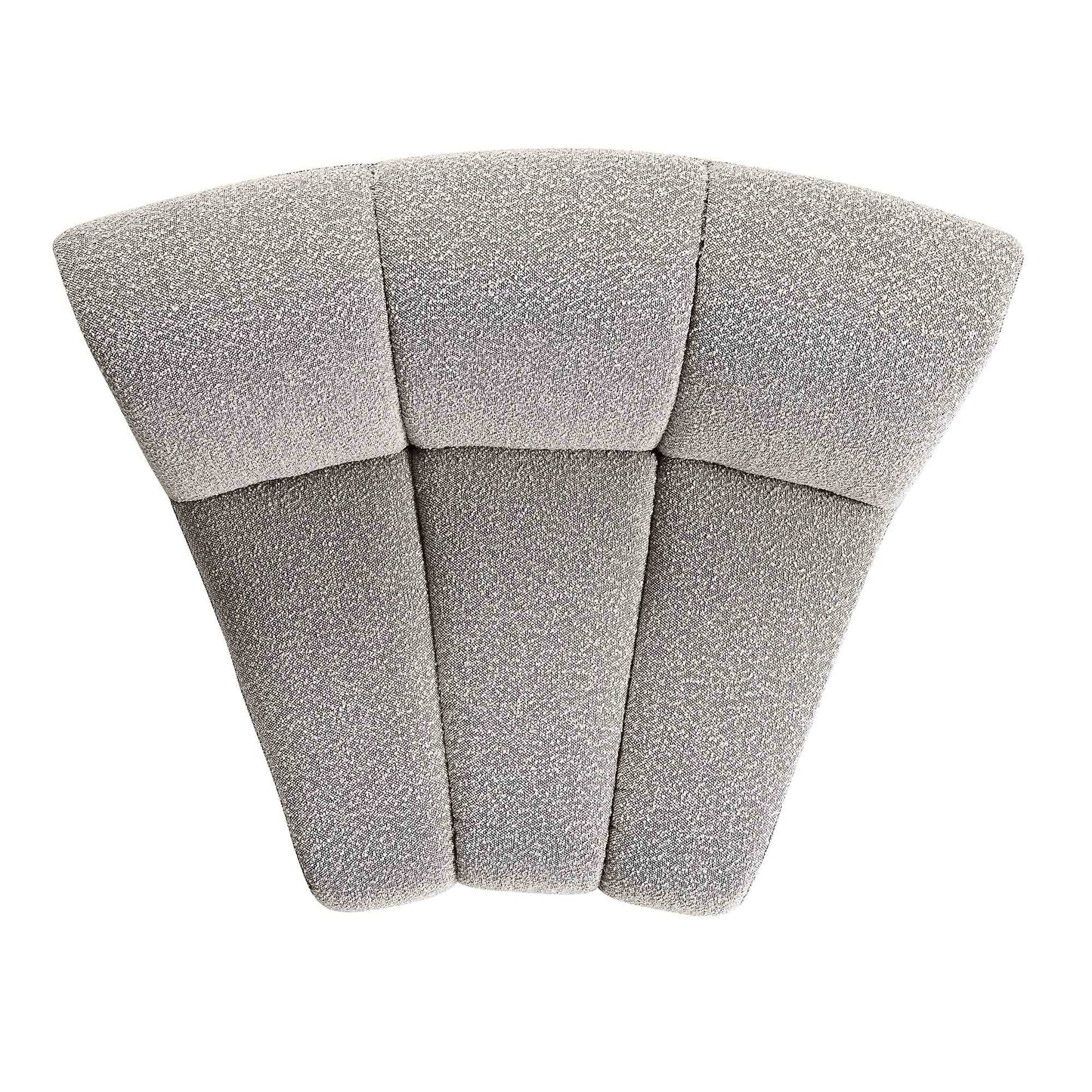 Canapé Modulable Granvia Taupe Boucle, Canapé Courbé 1 Place