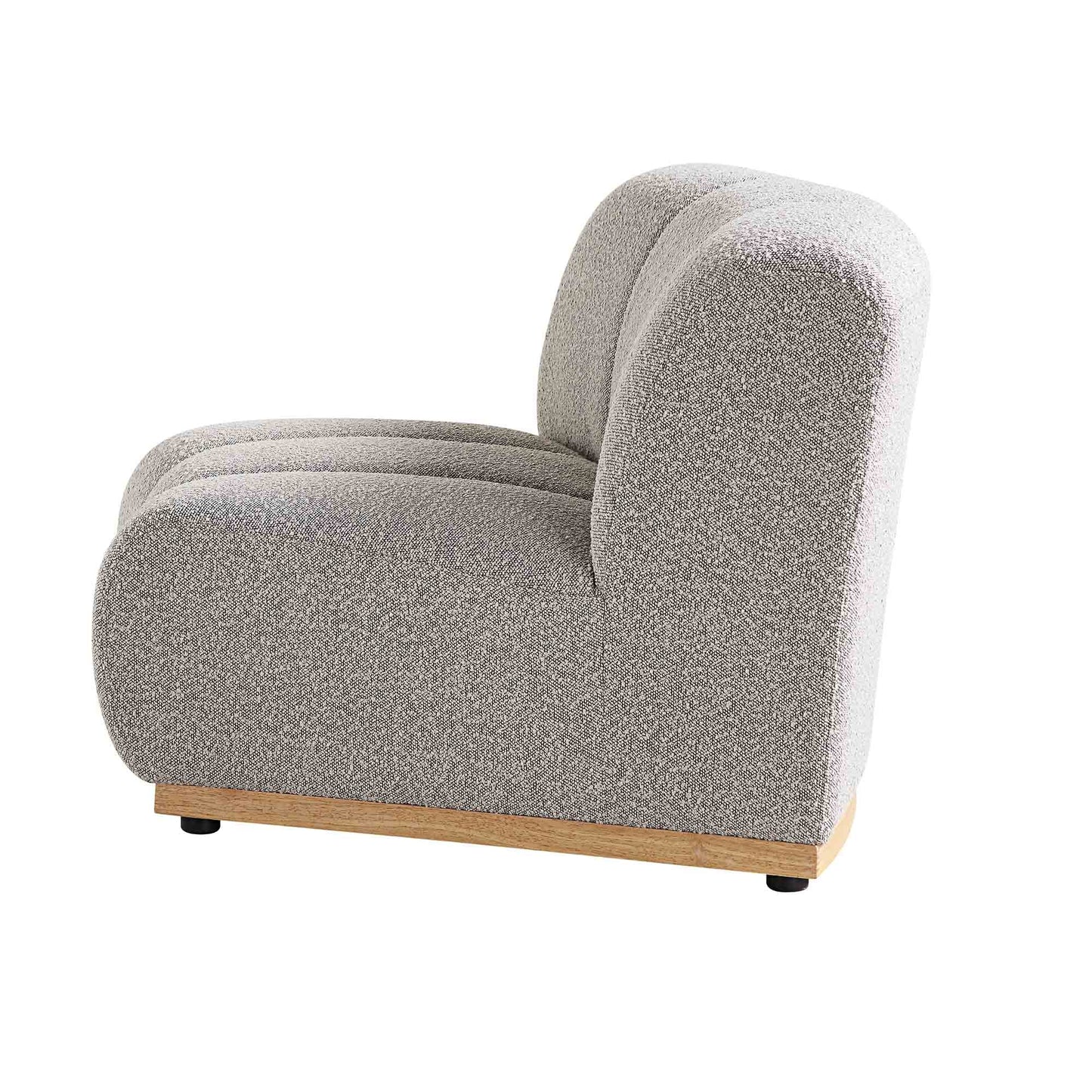 Canapé Modulable Granvia Taupe Boucle, Canapé Courbé 1 Place