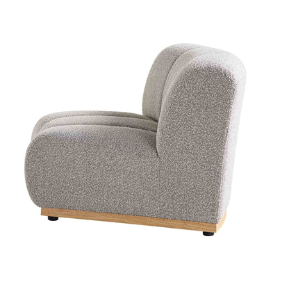 Canapé Modulable Granvia Taupe Boucle, Canapé Courbé 1 Place