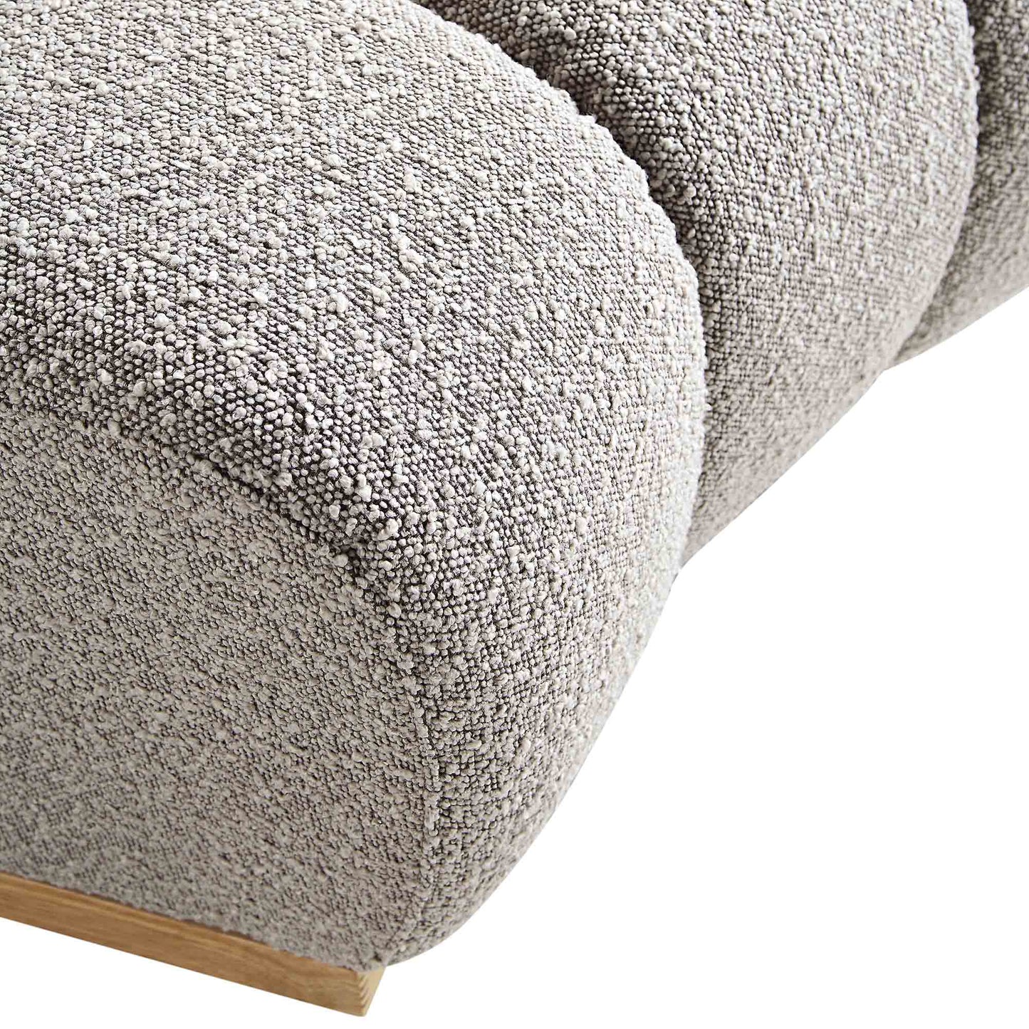 Canapé Modulable Granvia Taupe Boucle, Canapé Courbé 1 Place