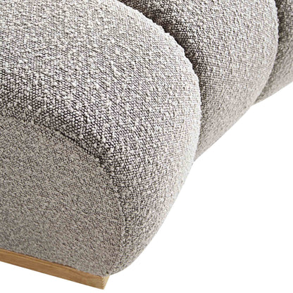 Canapé Modulable Granvia Taupe Boucle, Canapé Courbé 1 Place