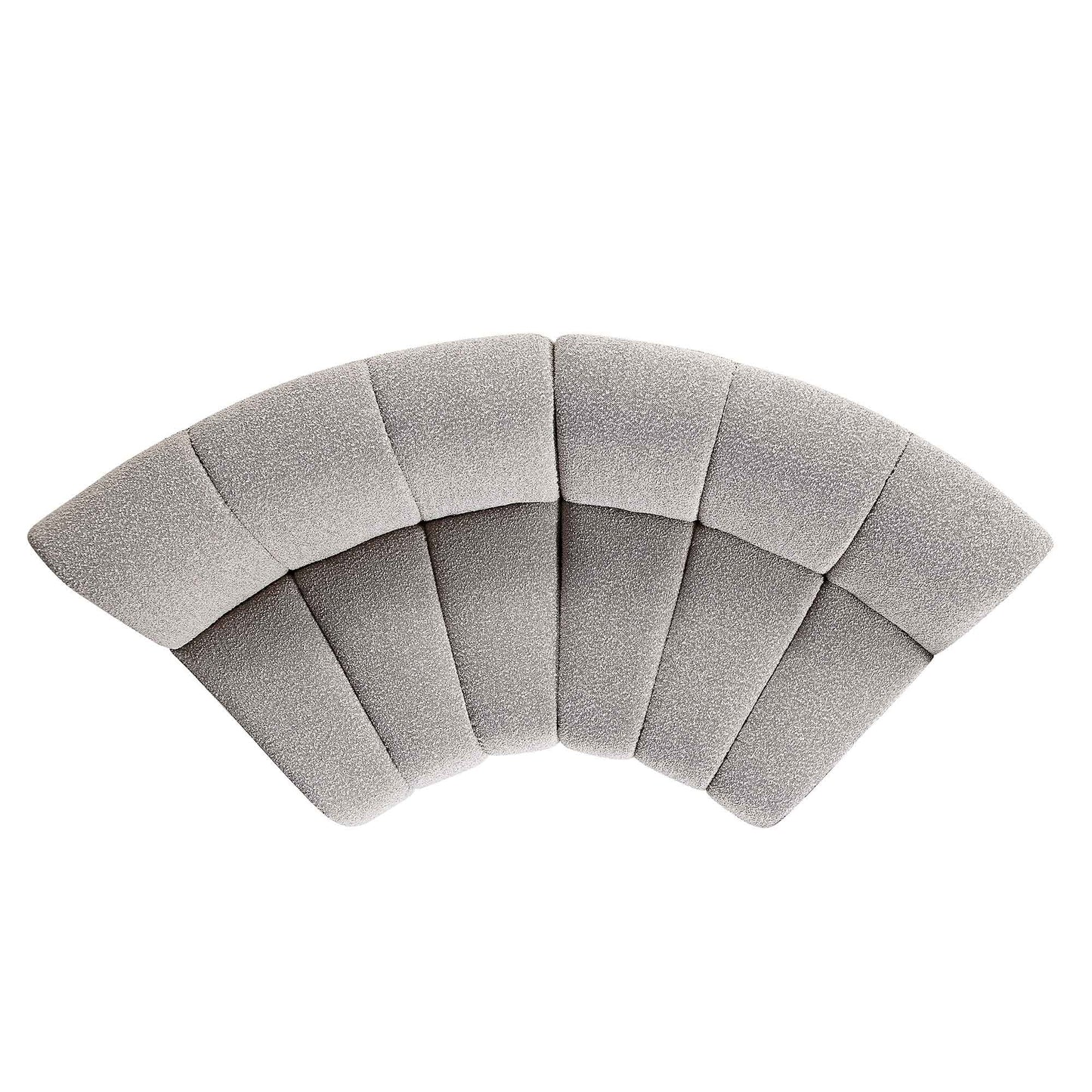 Canapé Modulable Granvia Taupe Boucle, Canapé Courbé 2 Places