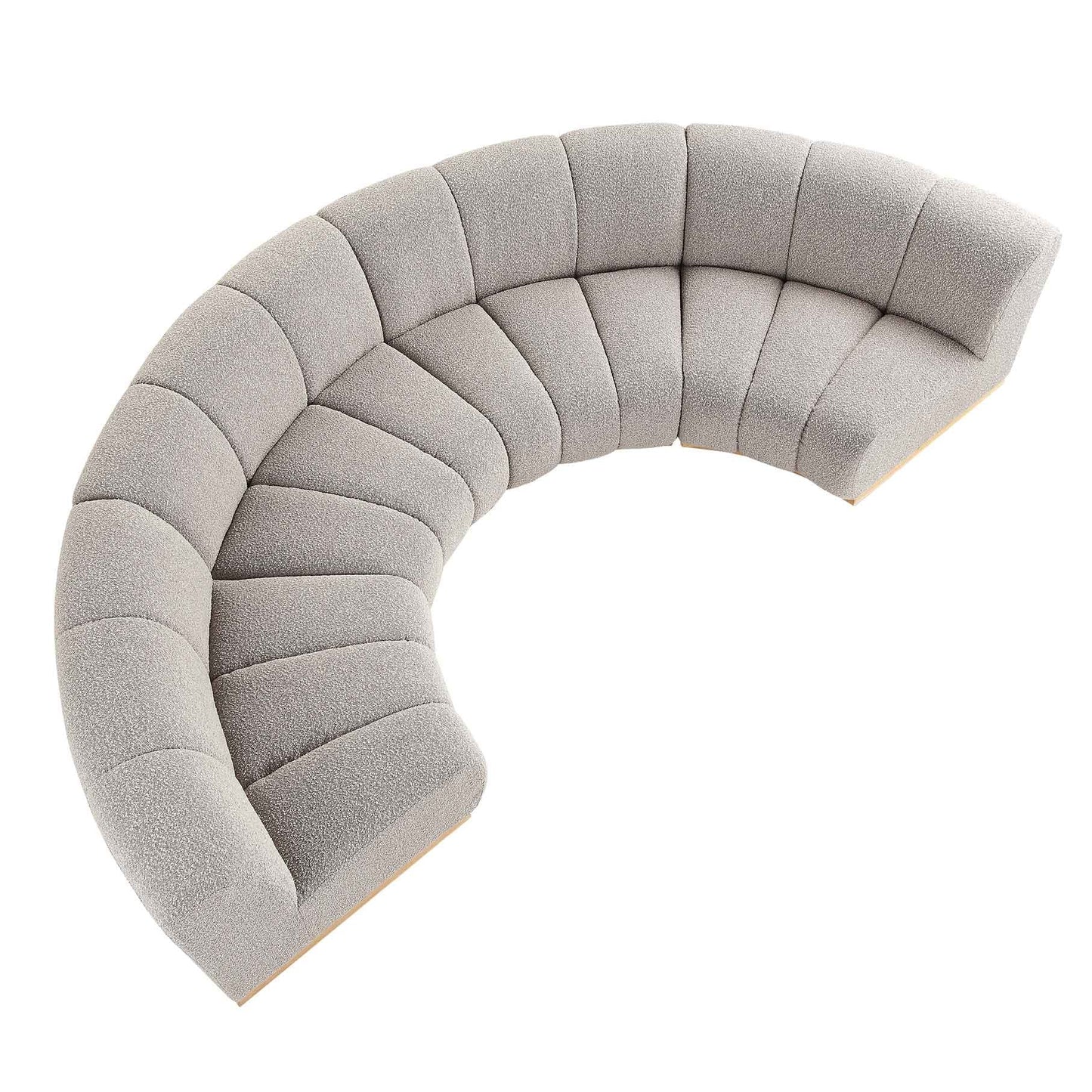 Canapé Modulable Granvia Taupe Boucle, Canapé Demi-Cercle 4 Places