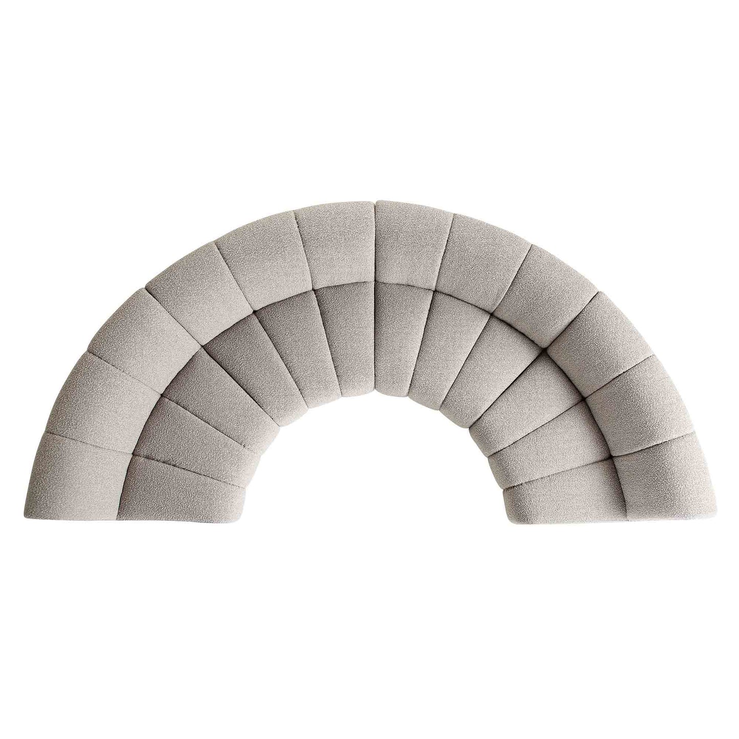 Canapé Modulable Granvia Taupe Boucle, Canapé Demi-Cercle 4 Places