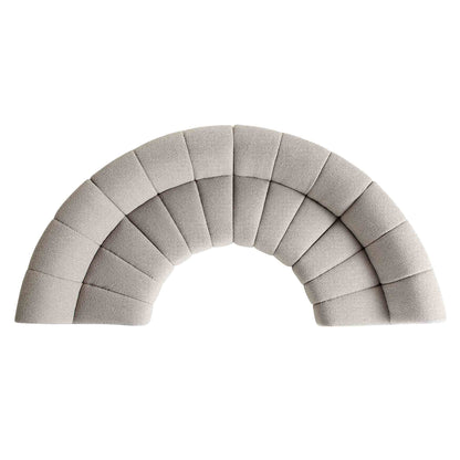 Canapé Modulable Granvia Taupe Boucle, Canapé Demi-Cercle 4 Places