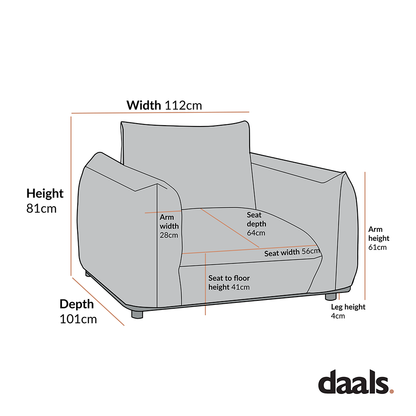 Fauteuil Gianni, tissu terracotta