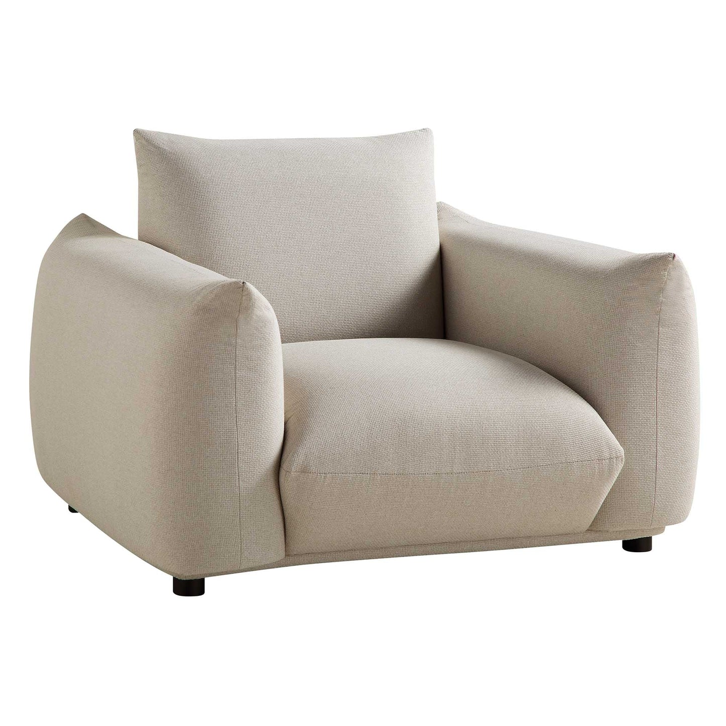 Fauteuil Gianni, tissu tissé beige