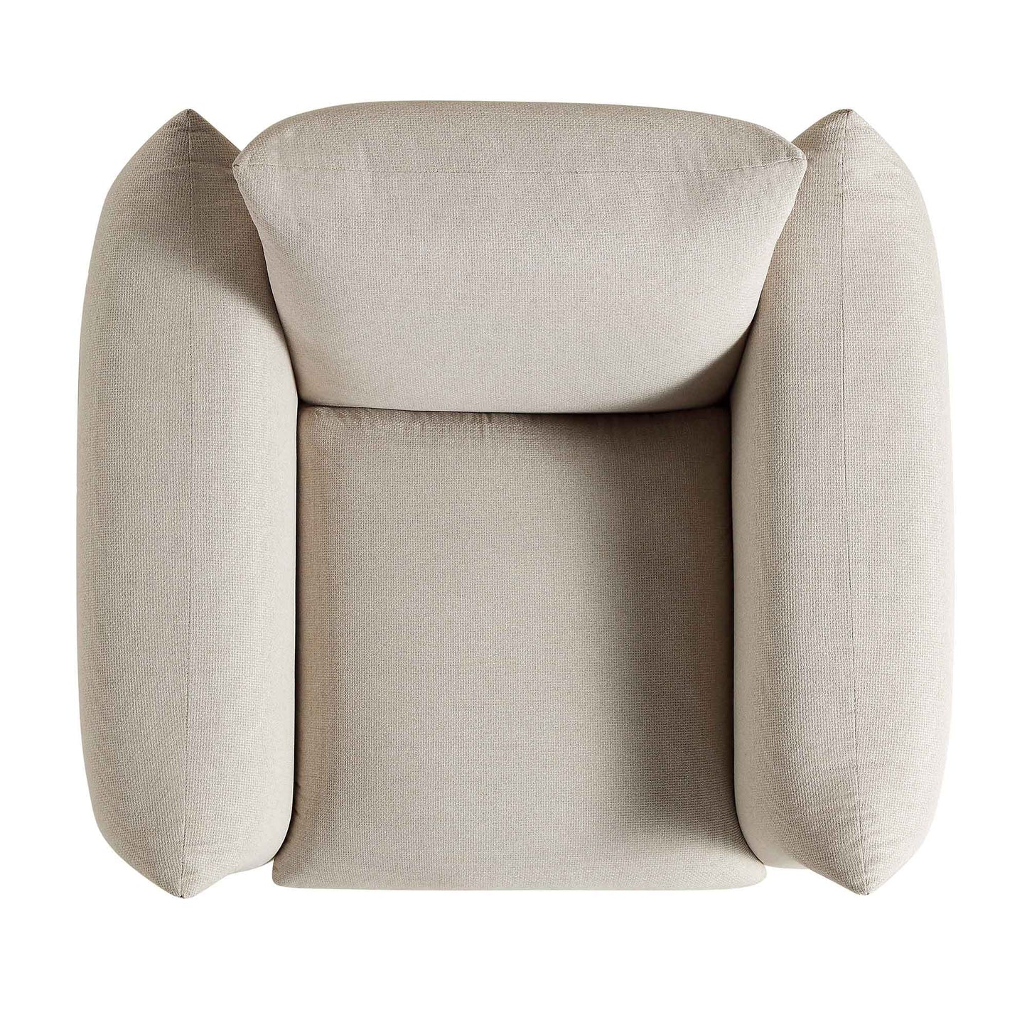 Fauteuil Gianni, tissu tissé beige