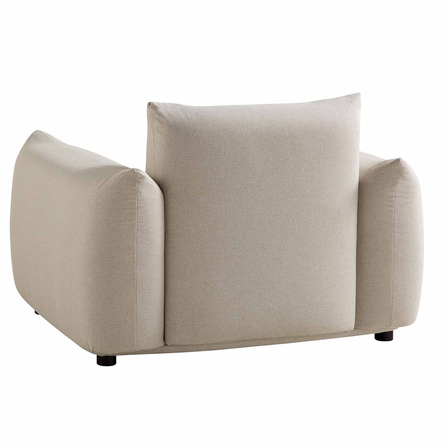 Fauteuil Gianni, tissu tissé beige