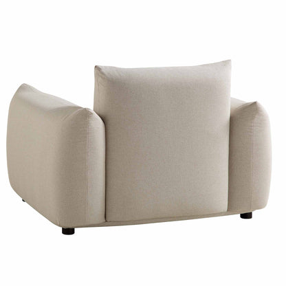 Fauteuil Gianni, tissu tissé beige