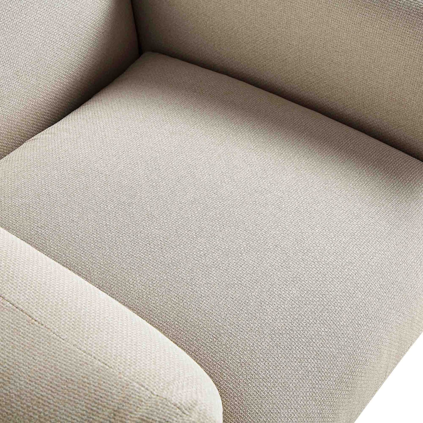 Fauteuil Gianni, tissu tissé beige