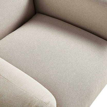 Fauteuil Gianni, tissu tissé beige