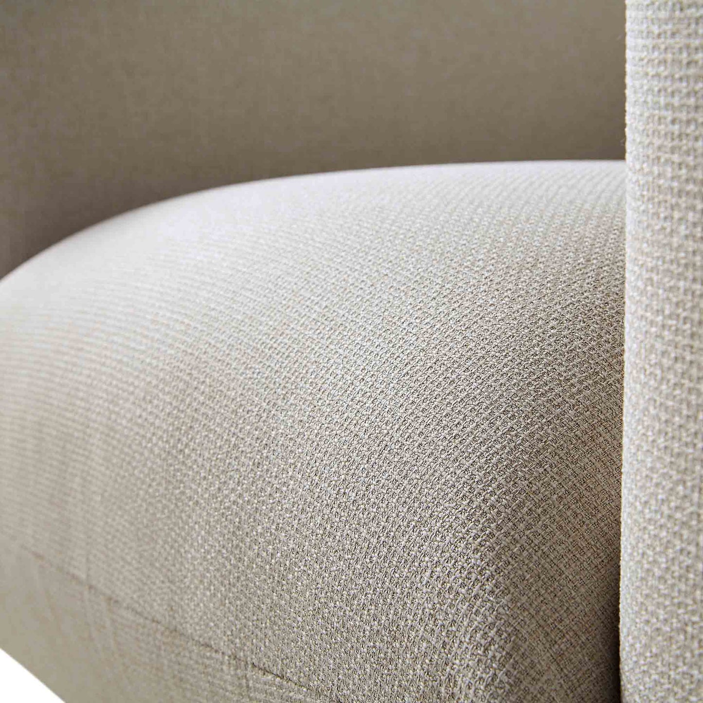 Fauteuil Gianni, tissu tissé beige
