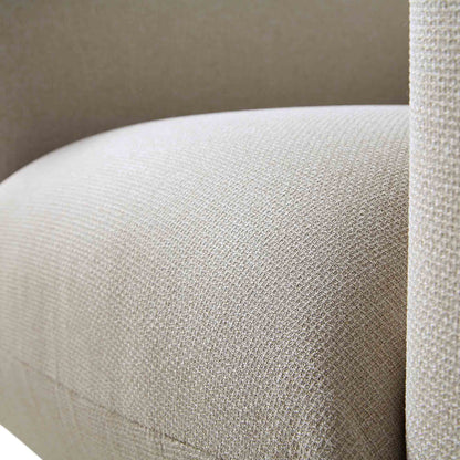 Fauteuil Gianni, tissu tissé beige