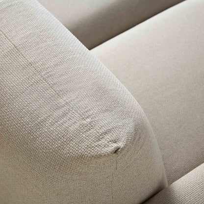 Canapé deux places Gianni, tissu tissé beige