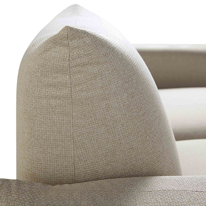 Canapé trois places Gianni, tissu tissé beige