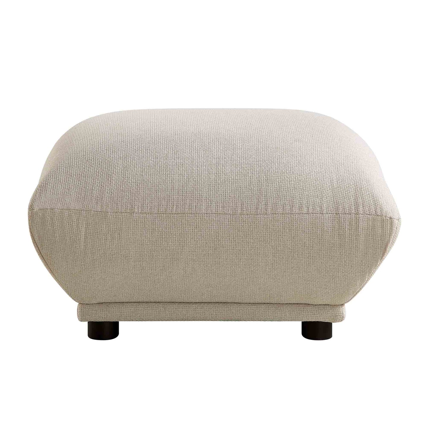 Pouf Gianni, tissu tissé beige