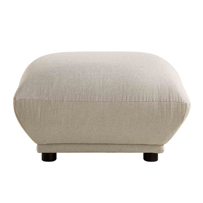 Pouf Gianni, tissu tissé beige