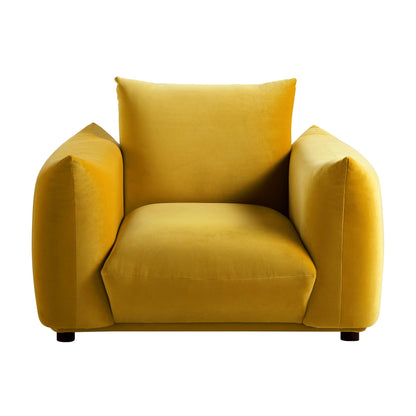 Fauteuil Gianni, velours Goldenrod