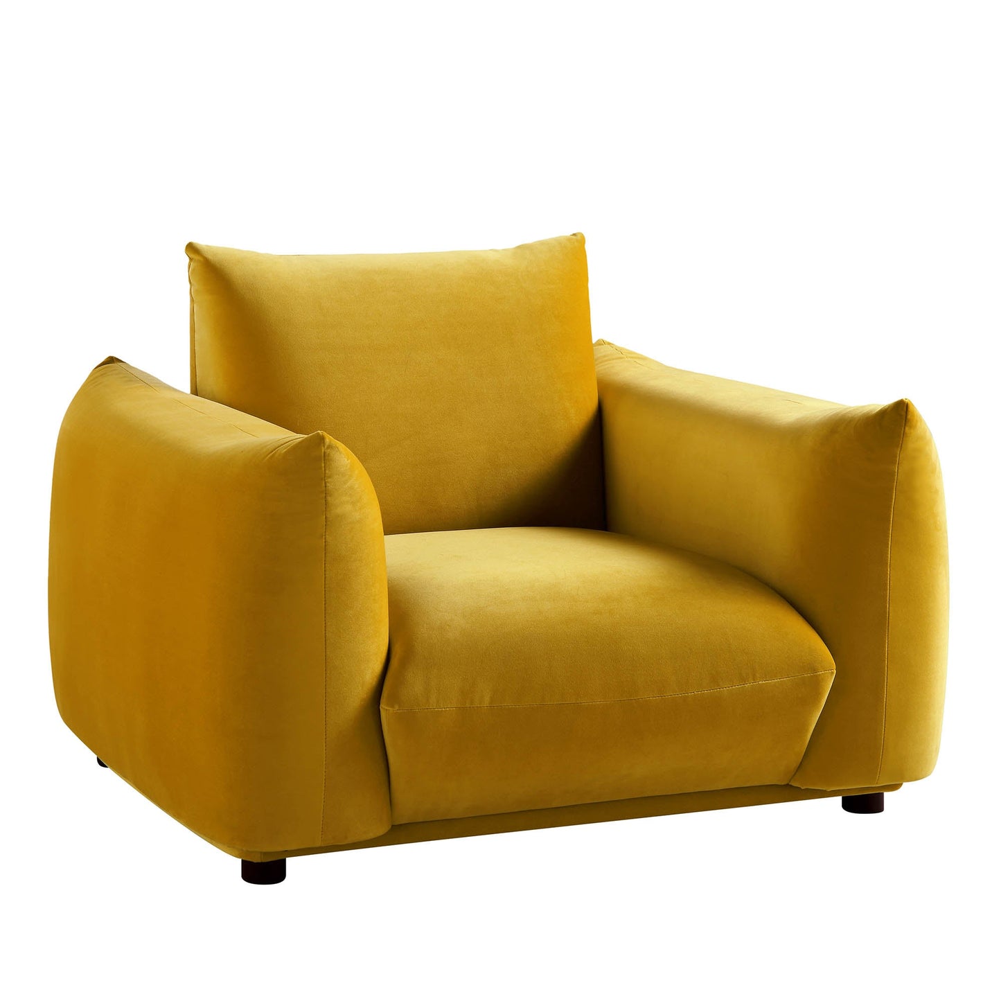 Fauteuil Gianni, velours Goldenrod