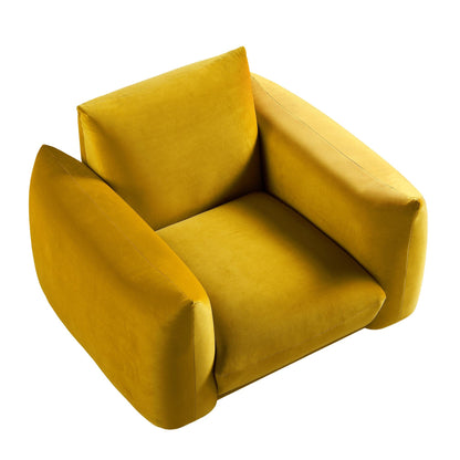 Fauteuil Gianni, velours Goldenrod