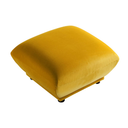 Pouf Gianni, velours verge d'or