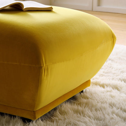 Pouf Gianni, velours verge d'or