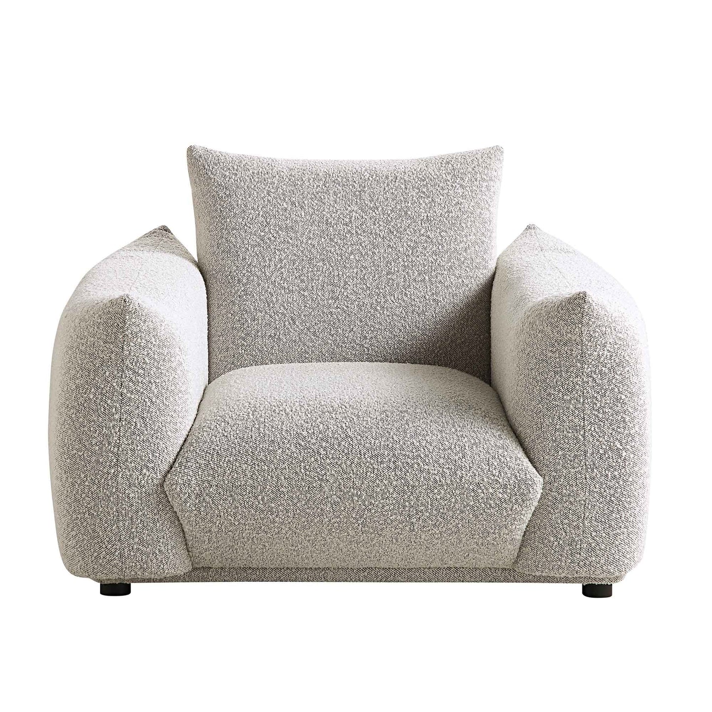 Fauteuil Gianni, Boucle Gris Brume