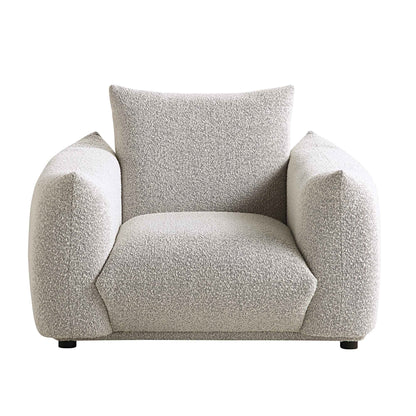 Fauteuil Gianni, Boucle Gris Brume
