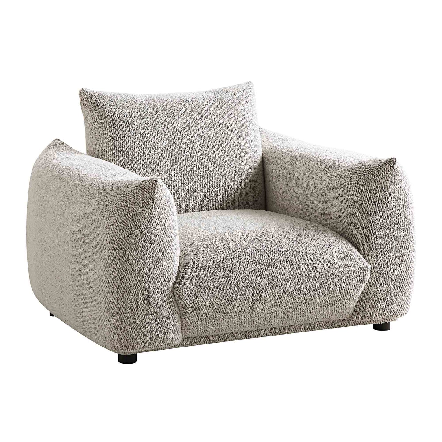 Fauteuil Gianni, Boucle Gris Brume