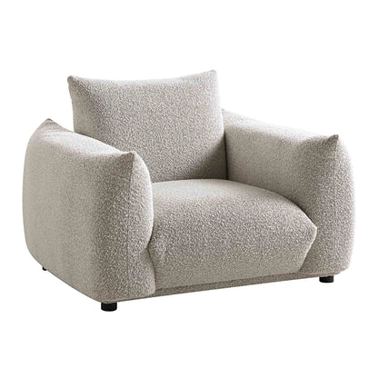 Fauteuil Gianni, Boucle Gris Brume